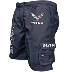 Corvette C7 Workwear Casual Shorts, Pants For Corvette C7 Fan CAR455060425283 - Navy
