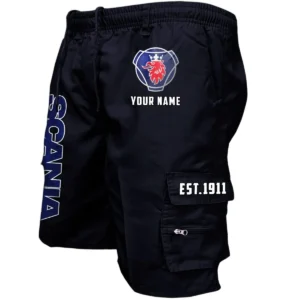 Scania Workwear Casual Shorts, Pants For Scania Fan CAR455060425284 - Black