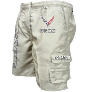 Corvette C8 Workwear Casual Shorts, Pants For Corvette C8 Fan CAR455060425285 - Beige