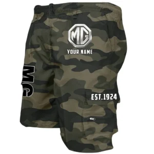 MG Car Workwear Casual Shorts, Pants For MG Car Fan CAR455060425286 - Green Camouflage
