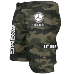 Mercedes AMG Workwear Casual Shorts, Pants For Mercedes AMG Fan CAR455060425287 - Green Camouflage