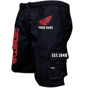 Honda Motorcycle Workwear Casual Shorts, Pants For Honda Motorcycle Fan CAR455060425288 - Black
