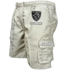 Peugeot Workwear Casual Shorts, Pants For Peugeot Fan CAR455060425289 - Beige
