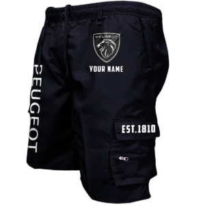 Peugeot Workwear Casual Shorts, Pants For Peugeot Fan CAR455060425289 - Black