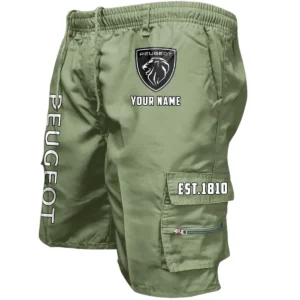 Peugeot Workwear Casual Shorts, Pants For Peugeot Fan CAR455060425289 - Military Green