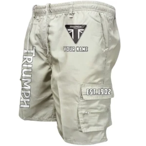 Triumph Motorcycles Workwear Casual Shorts, Pants For Triumph Motorcycles Fan CAR455060425290 - Beige