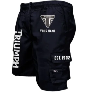 Triumph Motorcycles Workwear Casual Shorts, Pants For Triumph Motorcycles Fan CAR455060425290 - Black