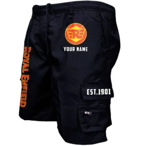 Royal Enfield Workwear Casual Shorts, Pants For Royal Enfield Fan CAR455060425291 - Black