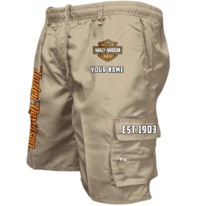 Harley Davidson Workwear Casual Shorts, Pants For Harley Davidson Fan CAR455060425292 - Khaki