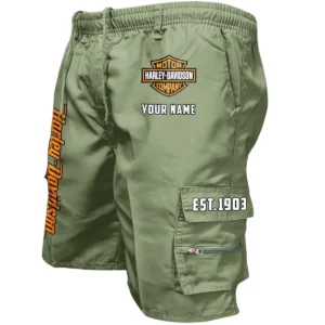 Harley Davidson Workwear Casual Shorts, Pants For Harley Davidson Fan CAR455060425292 - Military Green