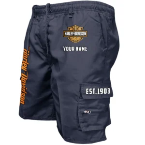 Harley Davidson Workwear Casual Shorts, Pants For Harley Davidson Fan CAR455060425292 - Navy