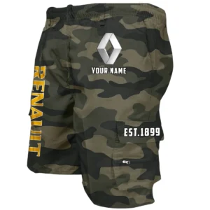 Renault Workwear Casual Shorts, Pants For Renault Fan CAR455060425293 - Green Camouflage