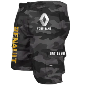 Renault Workwear Casual Shorts, Pants For Renault Fan CAR455060425293 - Grey Camouflage
