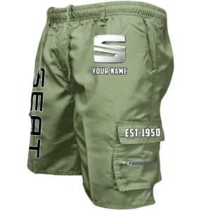 Seat Workwear Casual Shorts, Pants For Seat Fan CAR455060425294 - Military Green