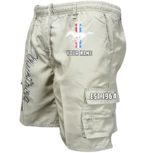 Ford Mustang Workwear Casual Shorts, Pants For Ford Mustang Fan CAR455060425296 - Beige