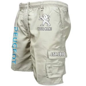 Peugeot Workwear Casual Shorts, Pants For Peugeot Fan CAR455060425297 - Beige