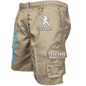 Peugeot Workwear Casual Shorts, Pants For Peugeot Fan CAR455060425297 - Khaki