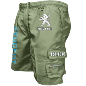 Peugeot Workwear Casual Shorts, Pants For Peugeot Fan CAR455060425297 - Military Green