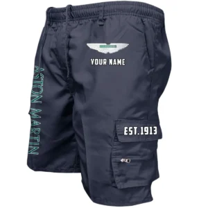 Aston Martin Workwear Casual Shorts, Pants For Aston Martin Fan CAR455060425298 - Navy