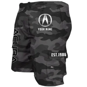 Acura Workwear Casual Shorts, Pants For Acura Fan CAR455060425300 - Grey Camouflage