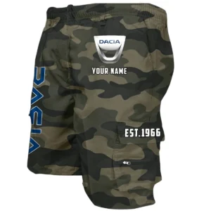 Dacia Workwear Casual Shorts, Pants For Dacia Fan CAR455060425301 - Green Camouflage