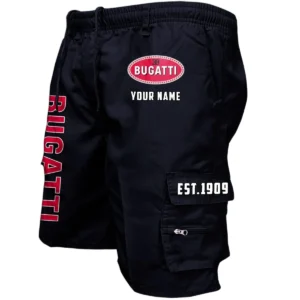 Bugati Workwear Casual Shorts, Pants For Bugati Fan CAR455060425307 - Black