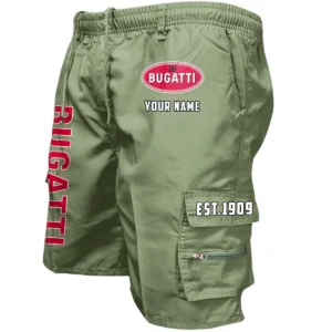 Bugati Workwear Casual Shorts, Pants For Bugati Fan CAR455060425307 - Military Green