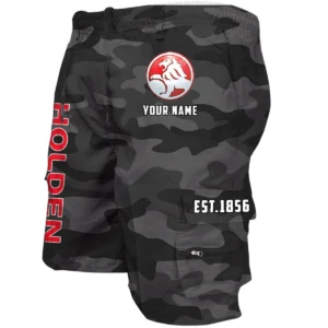 Holden Workwear Casual Shorts, Pants For Holden Fan CAR455060425309 - Grey Camouflage