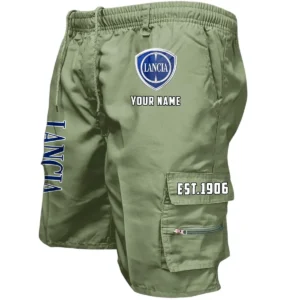 Lancia Workwear Casual Shorts, Pants For Lancia Fan CAR455060425310 - Military Green