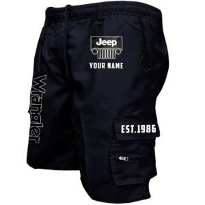 Jeep Wrangler Workwear Casual Shorts, Pants For Jeep Wrangler Fan CAR455060425317 - Black