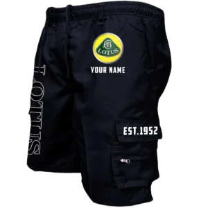 Lotus Workwear Casual Shorts, Pants For Lotus Fan CAR455060425323 - Black