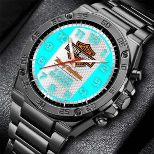 Harley Davidson Hand Watch, All Over Print Hand Watch Harley Davidson - Cyan DCAR477282025