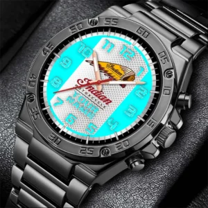 Indian Motorcycle Hand Watch, All Over Print Hand Watch Indian Motorcycle - Cyan DCAR477282026