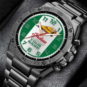 Indian Motorcycle Hand Watch, All Over Print Hand Watch Indian Motorcycle - Green DCAR477282026