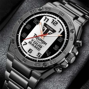 Triumph Motorcycles Hand Watch, All Over Print Hand Watch Triumph Motorcycles - Black DCAR477282027