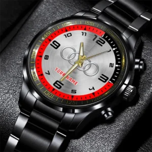 Audi Stainless Steel Watch, All Over Print Stainless Steel Watch Audi - Red DCAR478282027