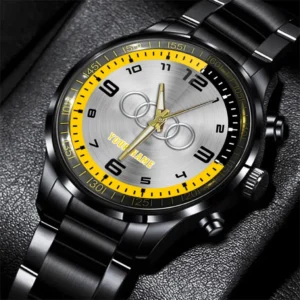 Audi Stainless Steel Watch, All Over Print Stainless Steel Watch Audi - Yellow DCAR478282027