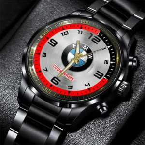 BMW Stainless Steel Watch, All Over Print Stainless Steel Watch BMW - Red DCAR478282028