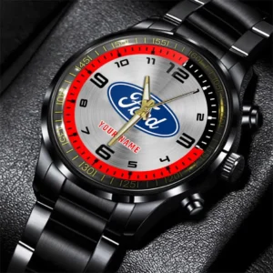Ford Stainless Steel Watch, All Over Print Stainless Steel Watch Ford - Red DCAR478282029