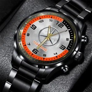 Mercedes Benz Stainless Steel Watch, All Over Print Stainless Steel Watch Mercedes Benz - Orange DCAR478282037