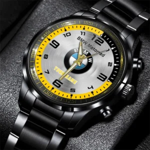 BMW Stainless Steel Watch, All Over Print Stainless Steel Watch BMW - Yellow DCAR478282049