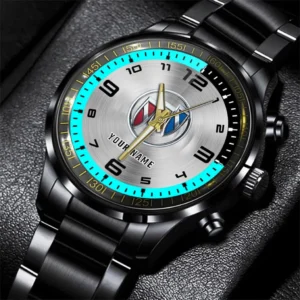 Buick Stainless Steel Watch, All Over Print Stainless Steel Watch Buick - Cyan DCAR478282060