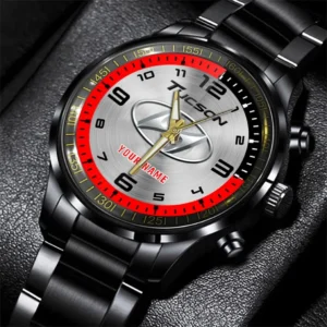 Hyundai Tucson Stainless Steel Watch, All Over Print Stainless Steel Watch Hyundai Tucson - Red DCAR478282071