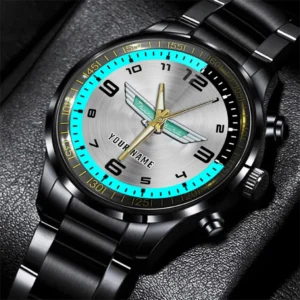Ford Thunderbird Stainless Steel Watch, All Over Print Stainless Steel Watch Ford Thunderbird - Cyan DCAR478282072
