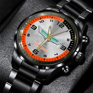 Ford Thunderbird Stainless Steel Watch, All Over Print Stainless Steel Watch Ford Thunderbird - Orange DCAR478282072