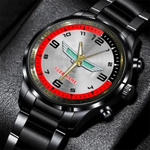 Ford Thunderbird Stainless Steel Watch, All Over Print Stainless Steel Watch Ford Thunderbird - Red DCAR478282072