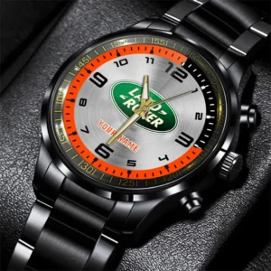 Land Rover Stainless Steel Watch, All Over Print Stainless Steel Watch Land Rover - Orange DCAR478282074