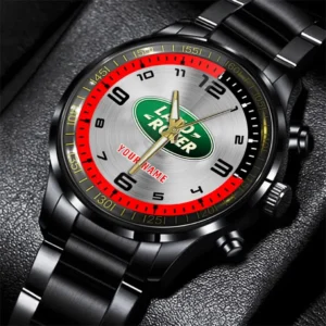 Land Rover Stainless Steel Watch, All Over Print Stainless Steel Watch Land Rover - Red DCAR478282074
