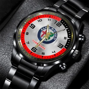 Alfa Romeo Stainless Steel Watch, All Over Print Stainless Steel Watch Alfa Romeo - Red DCAR478282082