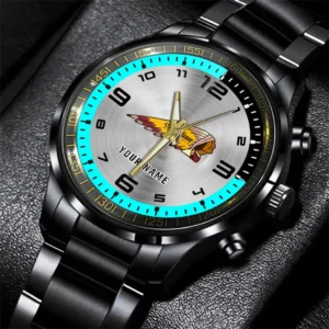 Indian Motorcycle Stainless Steel Watch, All Over Print Stainless Steel Watch Indian Motorcycle - Cyan DCAR478282086